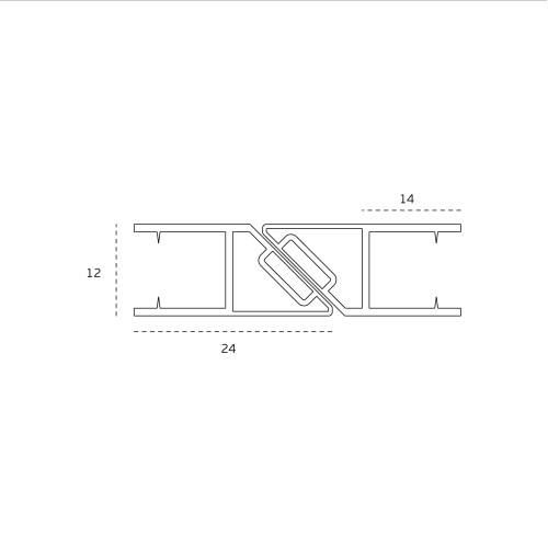 180° Magnetinė PVC Tarpinė Stiklui IN.15.998.C